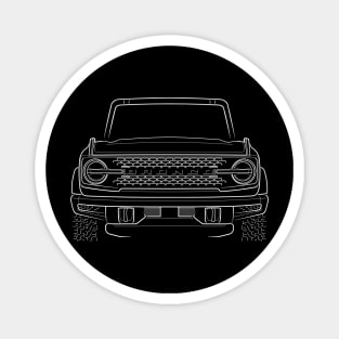 2021 Ford Bronco - front stencil, white Magnet
